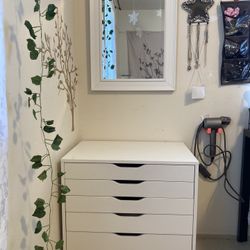 IKEA Alex Drawers and  Mirror