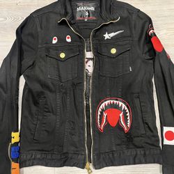Makobi X Bape Japanese Denim Jacket Size M 