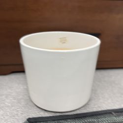 11” White Ceramic Planter – Modern & Stylish