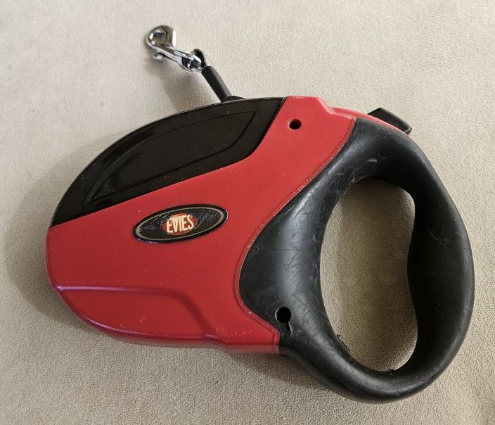 ELVIES Red & Black retractable Dog Leash