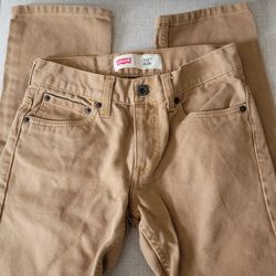 Levis 511 Boys Size 12 (26x26) Tan Slim Fit Jeans Excellent Condition