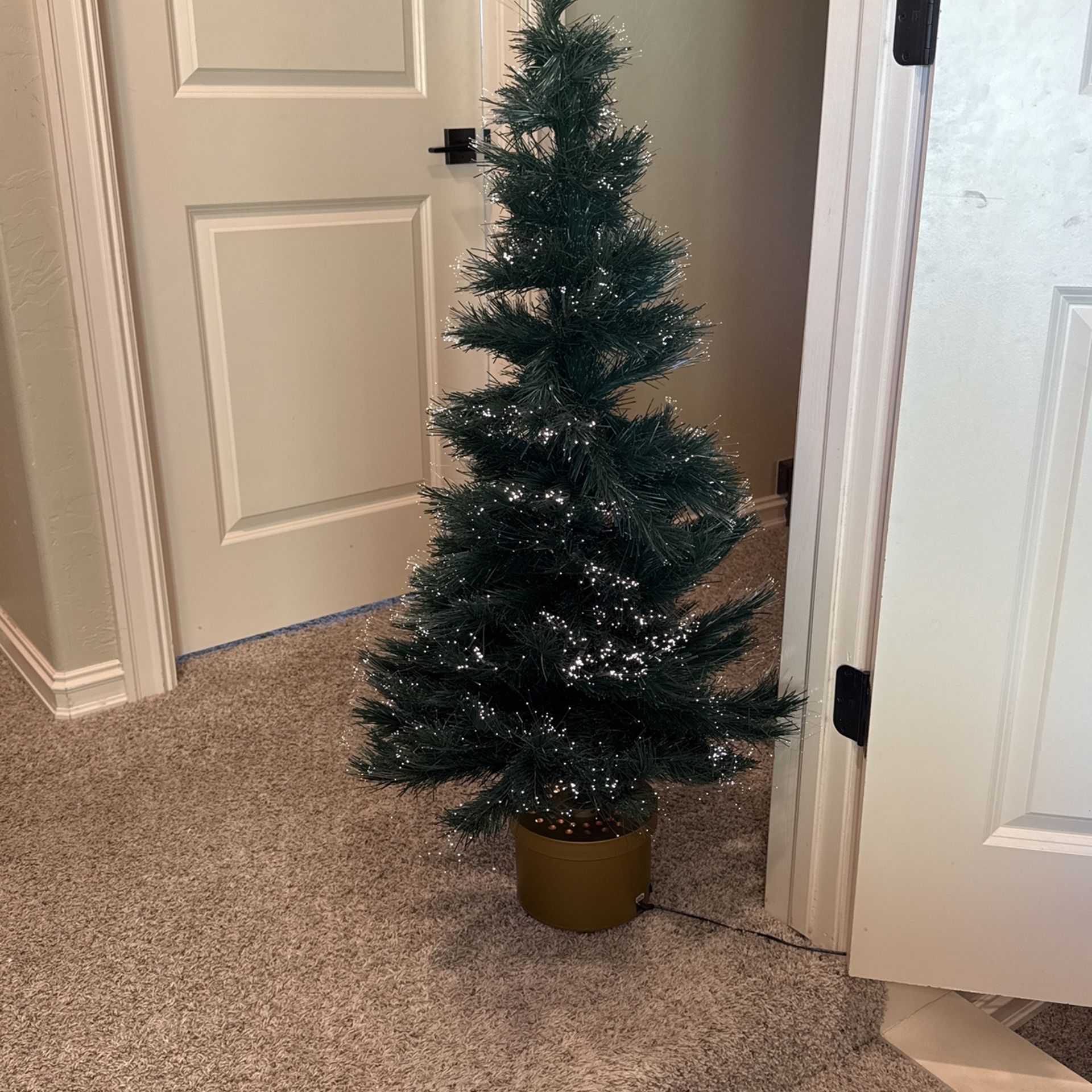 Vintage Color Changing Fiber Optic Tree 48”