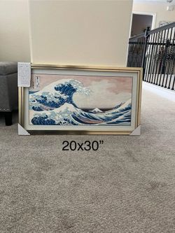 The great wave off kanagawa by hokusai paint size:20X30"