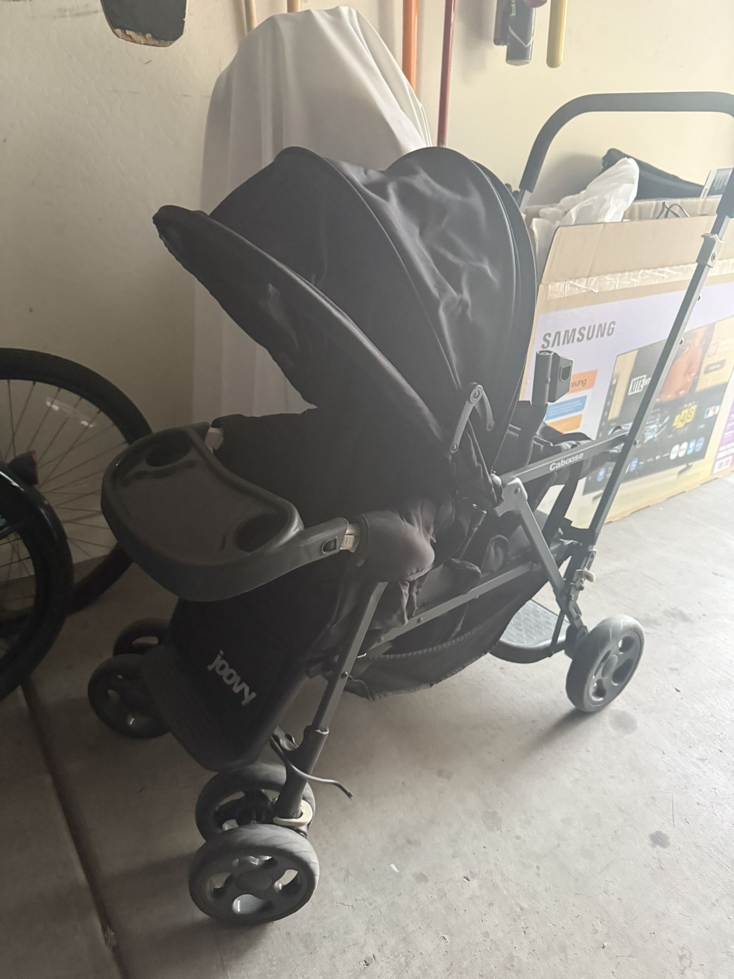 Caboose Double Stroller With Adapter