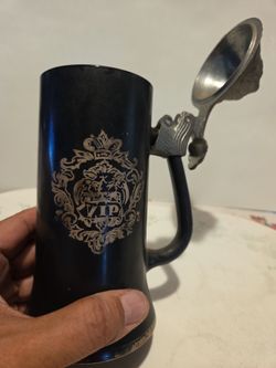 VIP Lion Crest Beer Stein with Pewter Lid