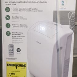 Hisense 8,000 BTU Portable Air Conditioner with ConnectLife App – Cools Rooms up to 350 Sq. Ft. 