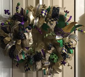 Mardi Gras Wreath