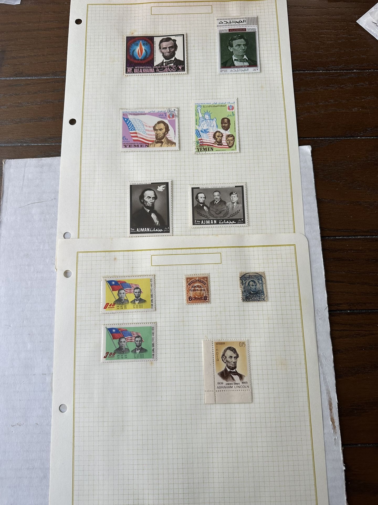 Abraham Lincoln Memorial Collection Of 92 Stamps And 10 Covers 