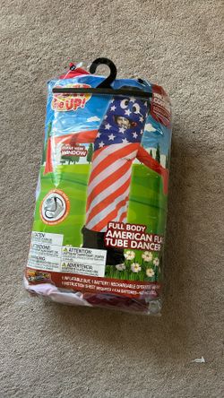 COSTUME-ADULT ONE SIZE-INFLATABLE AMERICAN FLAG TUBE DANCER