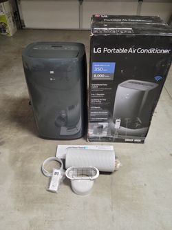 LG portable air conditioner 12,000 BTU Ashrae 8,000 BTU (DOE) 115-Volt LP0821GSSM Cools 350 Sq. Ft.
