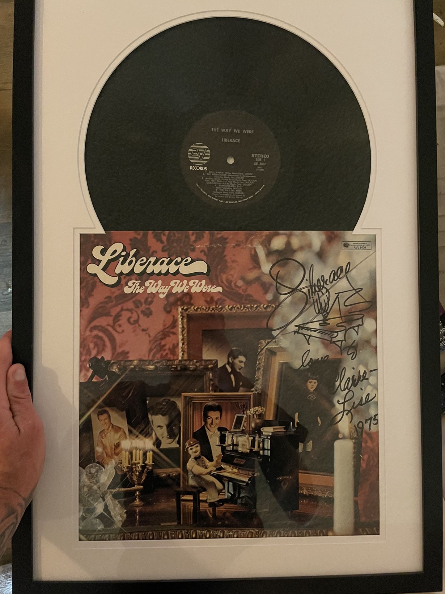 Autographed Liberace Record Album Vinyl