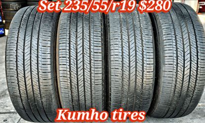 Set of 4 kumho tires 235/55/r19 ‼️ free instalation and balance ‼️