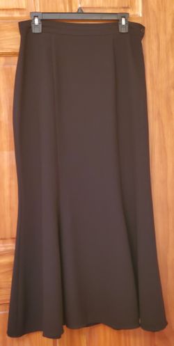 Godet style Black Long skirt size 14 Made in USA