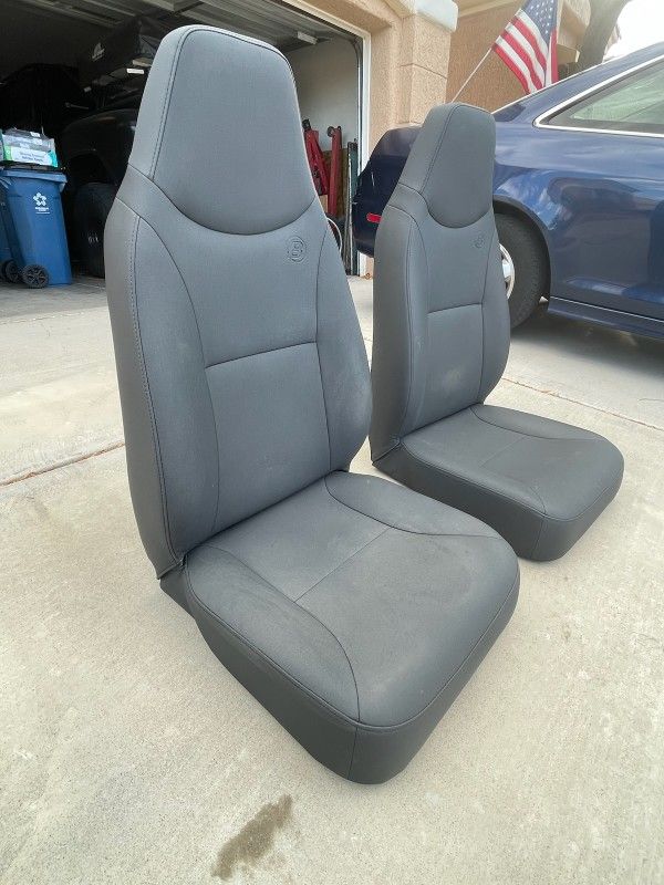 2 Bestop Trail Max II High Back Front Bucket Non Reclining Seats In Black Denim