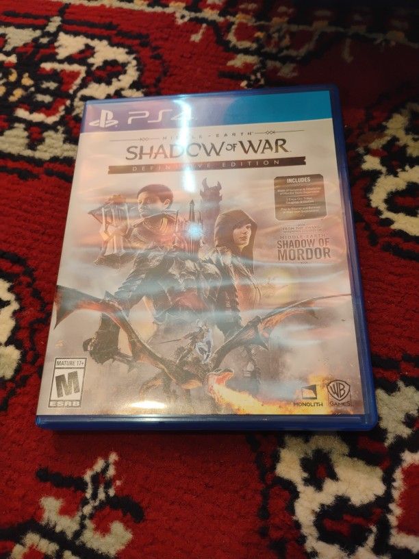 Middle Earth Shadow Of War Ps4