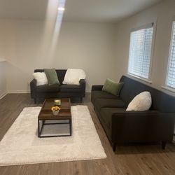 Couch, Love Seat, Table & Chairs