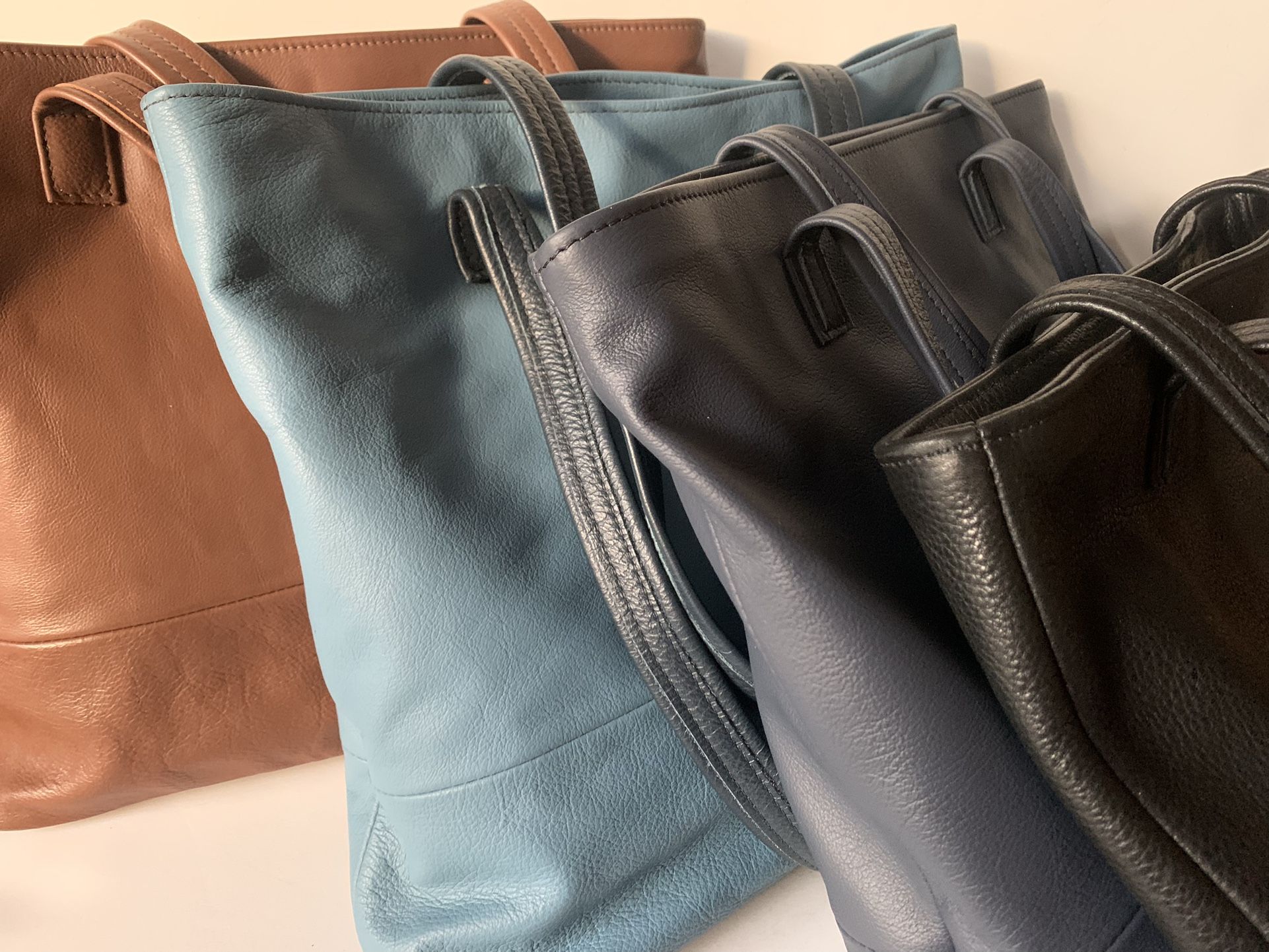Fine Leather Tote Bag Made In CT