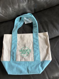 Trader Joe's Mini Pastel Canvas Tote Bag