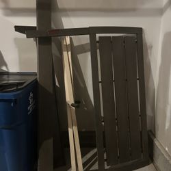 Evan Gray Bed Frame Queen Size