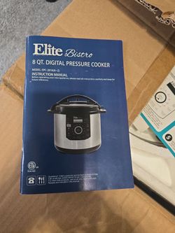 Elite Bistro 8 Qt Digital Pressure Cooker with Manual