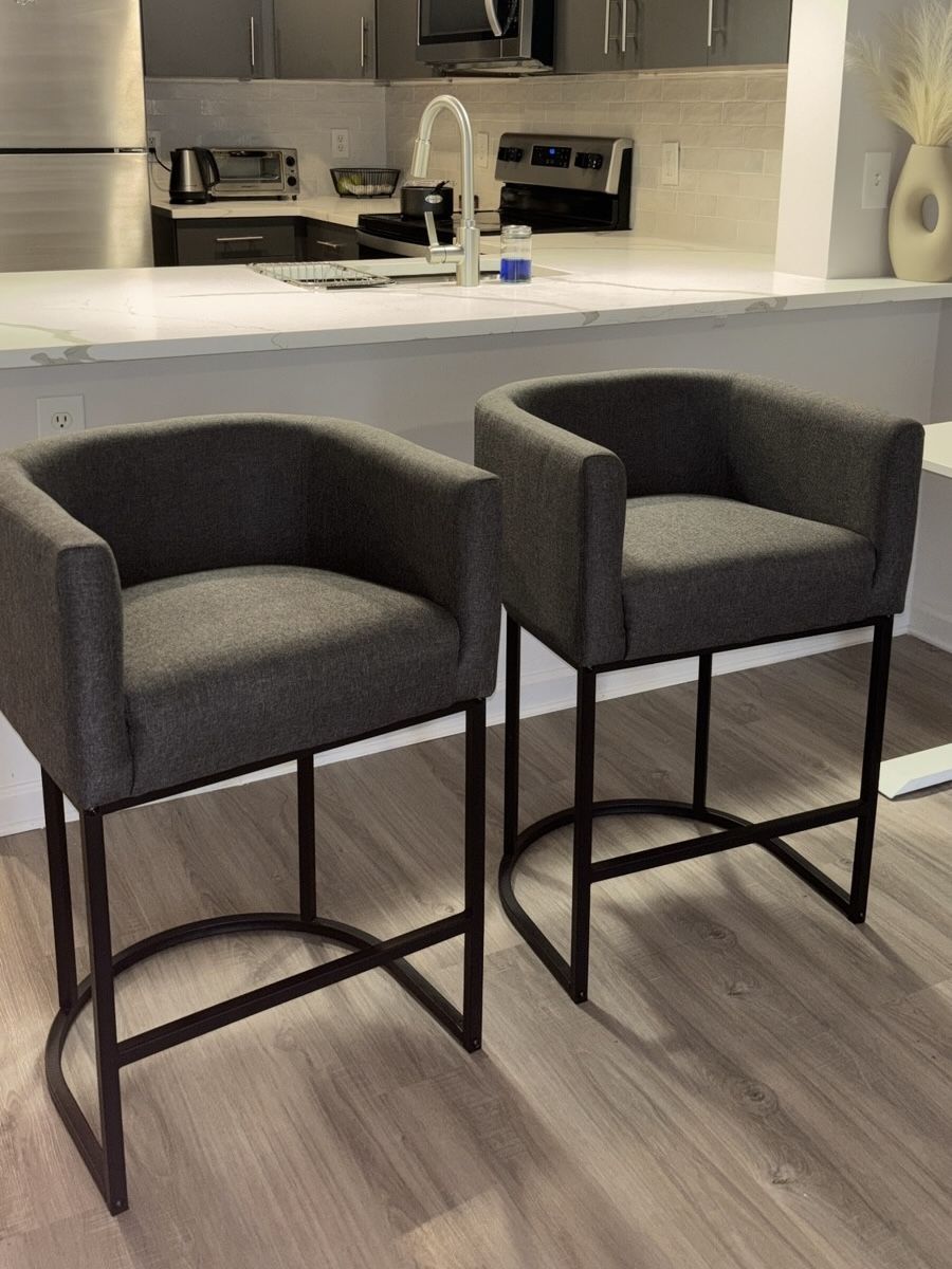 Gray Counter Stools Set Of 2