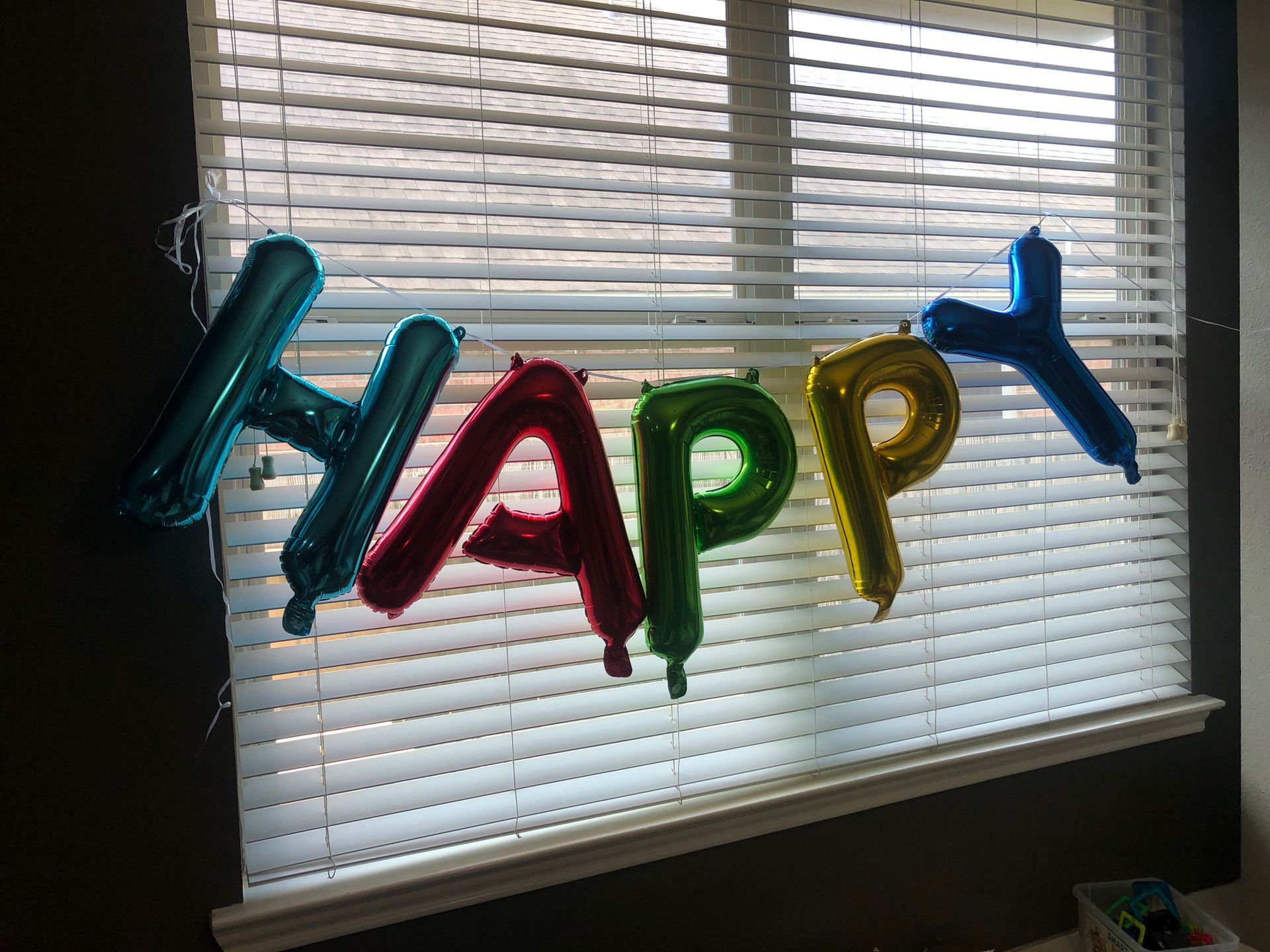 Happy Birthday balloon banner