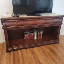 Solid Oak Wood TV Stand Buffet 