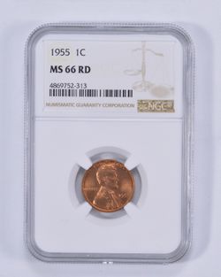NGC Graded 1955 MS 66RD Wheat Penny