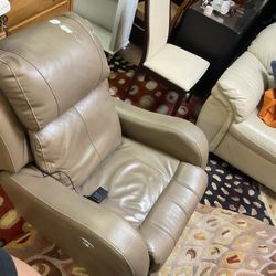 Leather electric recliner