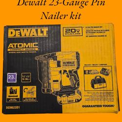 Dewalt 23-Gauge Pin Nailer With Battery And Charger 
