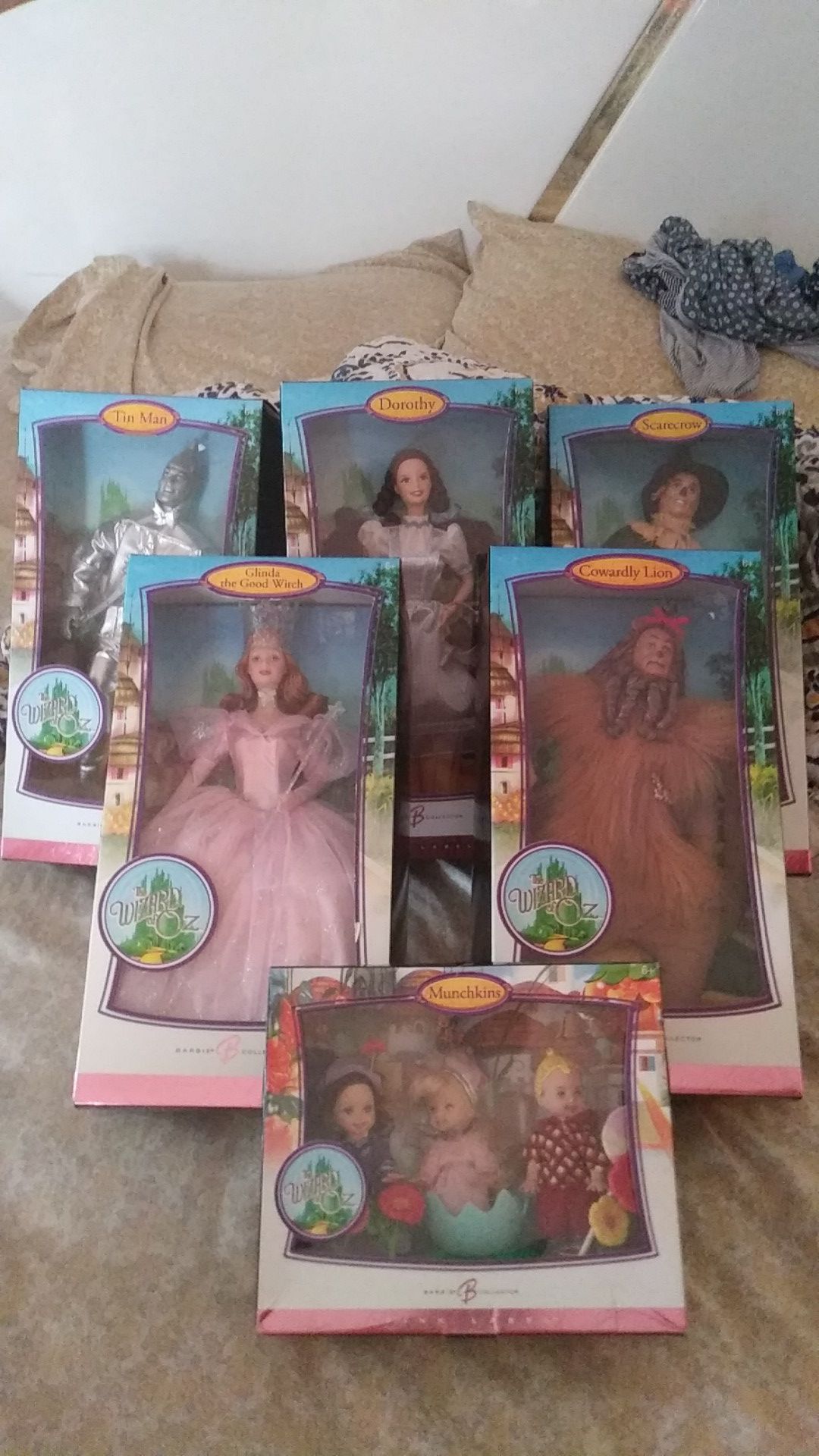 Collectable wizard of oz barbies unopened