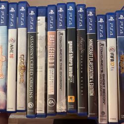 Over 15 PS4 Games Including : GTA 5, Assasin Creed Org, The Division, Minecraft, God Of War, Battlefield ETC…