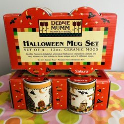 Updated- Only One Box Left Available. Vintage 1998 unused, new old stock Debbie Mumm Halloween  12 Oz mugs.  I have two boxes of these mugs.