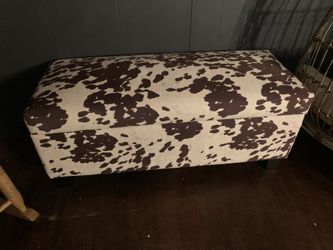 Pick Up ASAP Great condition cow print storage ottoman