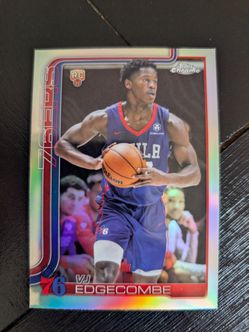 2025-26 Topps Chrome VJ Edgecombe Rookie Card #253 Refractor