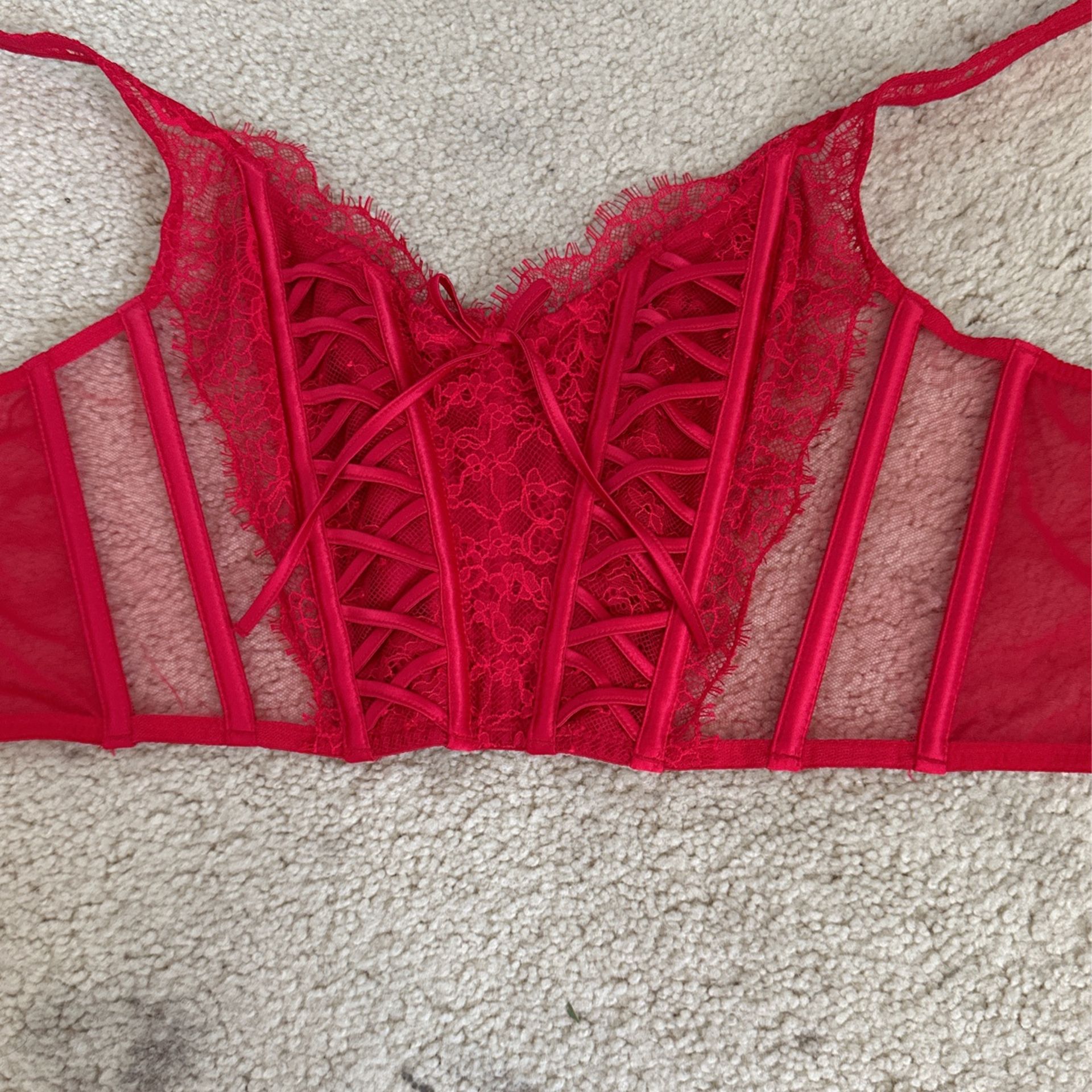 Victorias Secret Red Lace Corset