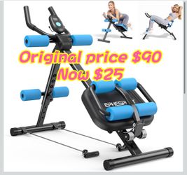 2-in-1 Crunch & Sit-Up Ab Machine with Knee & Back Protection