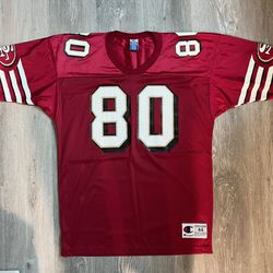 NFL Champion Brand Authentic Vintage 90’s 49ers Niners SF San Francisco Jerry Rice Jersey (Size 44 M-L)