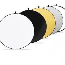  5-in-1 Collapsible Portable Round Disc Photography Light Reflector