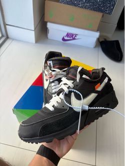 Nike Off-White Air Max 90 Black Sneakers Size 8