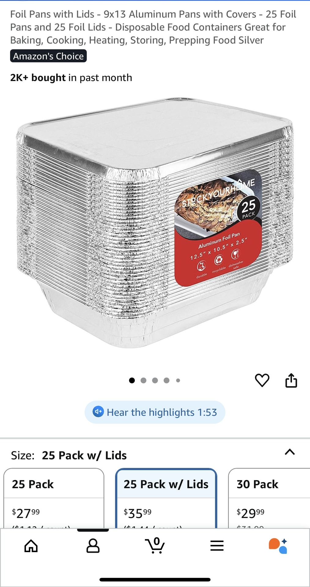 Party Serving Trays Aluminum Foil Pans with lids