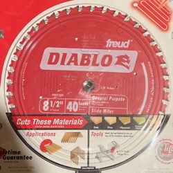 Diablo 8 1/2 Wood SawBlade Brand New In Box 