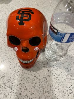 San Francisco Giants ceramic skull custom hand painted