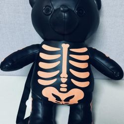 Black Skeleton Bear Bag / back pack 14 inch
