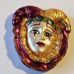 2" 3" Women Jester Face Magnet 