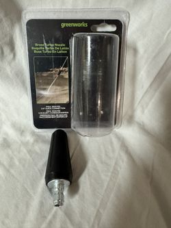 Grreenworks  Brass Turbo Nozzle for pressure washing quarter inch quick connect