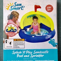 Brandnew Splash N Play Sandcastle Pool  And Sprinkle!!! 