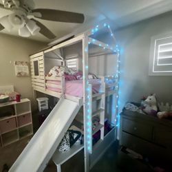 Kids Twin Bed Bunk House  - Harper & Bright Designs