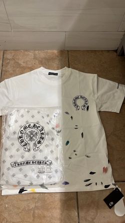 Chrome heart t shirt splattered paint