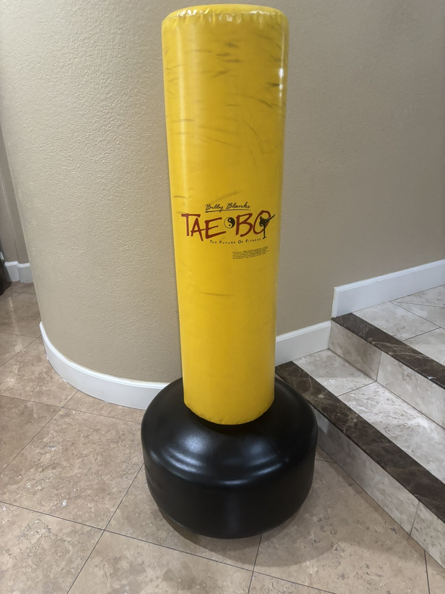 Billy Blanks Tae Bo Freestanding Punching Bag Adjustable In Height